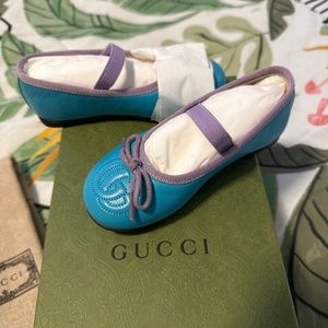 (GUCCI) TODDLER DOUBLE G BALLET FLAT